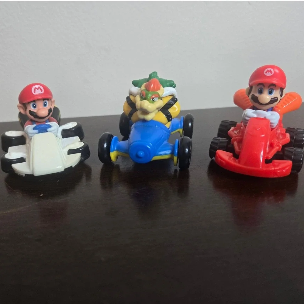 Nintendo Mario‎ Kart Toy Cars Kids OS Multicolor Good Bowser Mario Lot 3pc